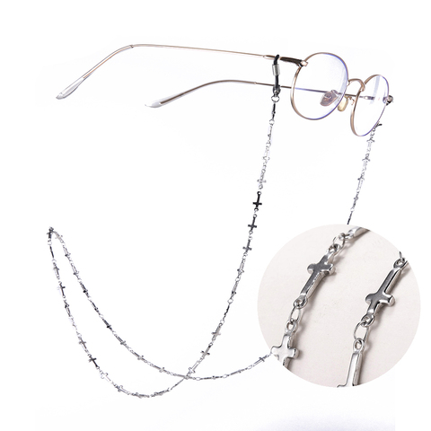Acero inoxidable Skyrim Cruz gafas de sol de gafas de lectura correa para gafas de vacaciones gafas cuerda cuello regalo para los hombres y las mujeres ► Foto 1/6