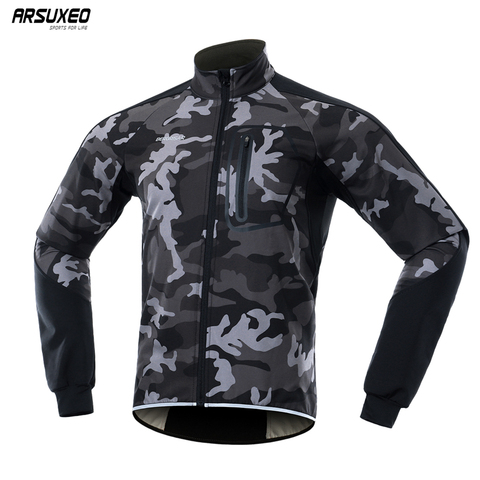 Chaqueta de Ciclismo de concha suave térmica para hombre, chaqueta impermeable a prueba de viento para bicicleta de montaña, ropa reflectante, BG011, 2022 ► Foto 1/6