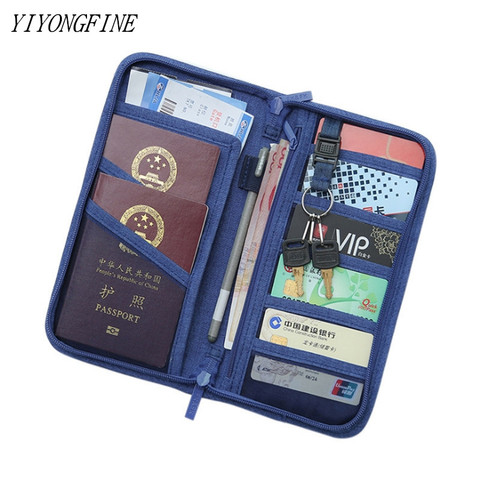 YIYONGFINE-organizador de documentos de viaje, BILLETERA, porta tarjetas de identificación, pasaporte, estuche de Bolsa de tarjeta de crédito, accesorios de viaje ► Foto 1/6