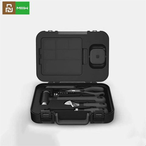 Xiaomi MIIIW 16 piezas Kit de herramientas de bricolaje caja de herramientas herramienta de mano para el hogar General con llave de destornillador martillo alicate cuchillo Caja de Herramientas ► Foto 1/6