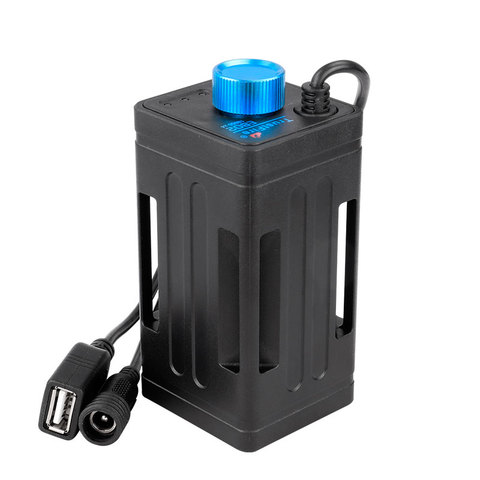 Trustfire-caja de batería para lámpara de bicicleta, 8,4 V, 5V, salida de doble voltaje para batería 2/4/6 18650/26650 con correa opcional, adaptador de 100-240V ► Foto 1/6
