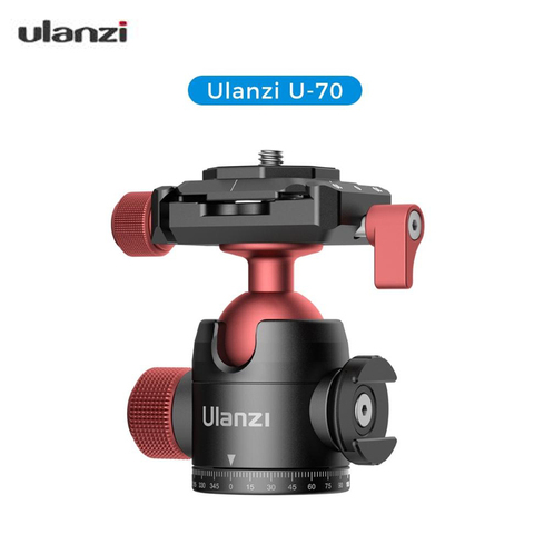 Ulanzi-Cabezal de trípode de U-70, soporte adaptador de cabezal de bola panorámica para cámara, accesorios de micrófono de Flash ► Foto 1/6