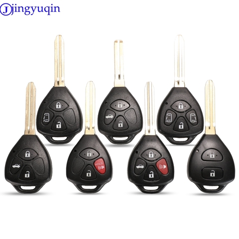 Jingyuqin 10p 4B carcasa de llave a distancia de coche cubierta Fob de reemplazo para Toyota Camry Avalon, Corolla Matrix RAV4 Venza Yaris 3 + 1 ► Foto 1/6