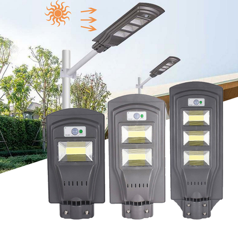 Farola Solar LED de 20W/40W/60W, lámpara de pared impermeable con Sensor de movimiento PIR y Radar, reflector de seguridad para exteriores y jardín ► Foto 1/6