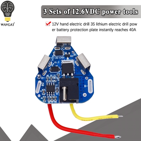 Placa de protección de batería de litio 3S, 12,6 V, 6A, BMS, 18650, equilibrador de batería externa, placa Ecualizador para taladro eléctrico ► Foto 1/6