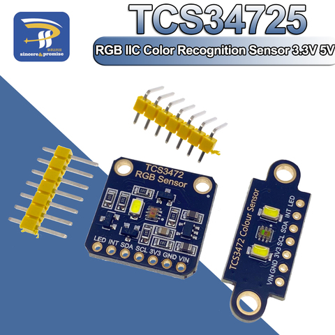 Módulo de reconocimiento de Sensor de Color, placa de desarrollo RGB IIC I2C para Arduino STM32, versión de dos orificios, TCS34725 ► Foto 1/6