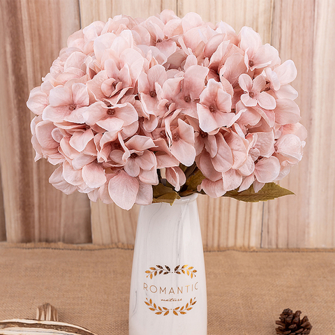 Flores artificiales de hortensia rama hogar boda decoración otoño seda  plástico Flor Alta Calidad falsa flor Decoración habitación fiesta -  Historial de precios y revisión | Vendedor de AliExpress - Kahaul Official