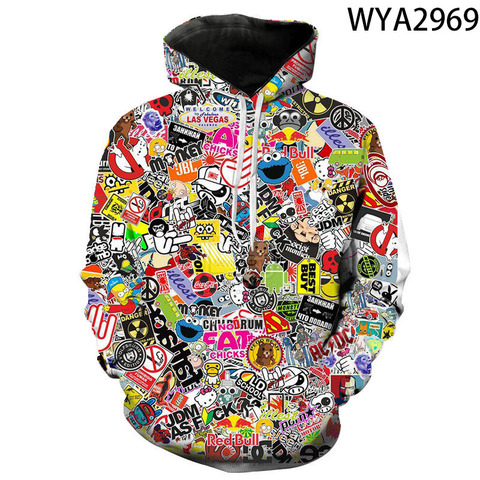 Sudaderas con capucha de grafiti para hombre, mujer y niño, sudadera con estampado 3D, divertida, sudadera de arte, informal, chico y niña, novedad de 2022 ► Foto 1/6