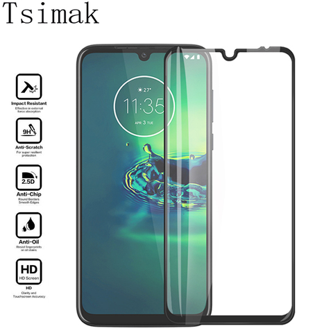 Funda completa templada de Moto G8 Plus Protector de pantalla para Motorola Moto G8 jugar G9 G8 poder Lite XT2022 Protector de vidrio película ► Foto 1/6