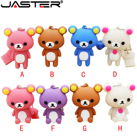 JASTER-unidad flash USB con forma de oso Rilakkuma, tarjeta de memoria U, 4GB, 8GB, 16GB, 32GB, 64GB ► Foto 1/6