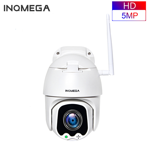 INQMEGA 5MP Super HD cámara IP PTZ noche visión impermeable al aire libre de alarma Audible de dos vías de Audio seguridad cámaras ► Foto 1/6