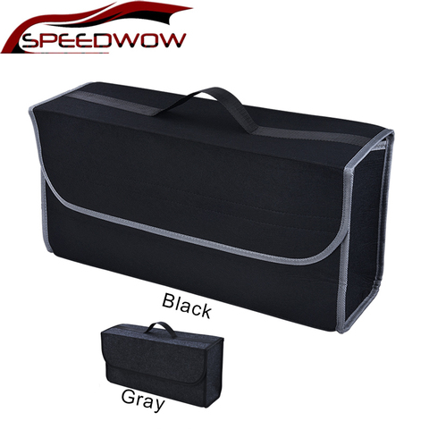 SPEEDWOW-Organizador de maletero para el coche, maletín de fieltro suave con bolsillos múltiples para almacenamiento de carga, ideal para guardar y arreglar el portaequipajes del vehículo ► Foto 1/6