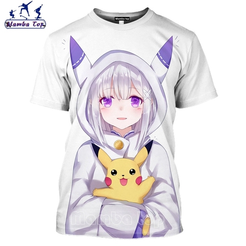 Camiseta para hombre de Mamba, camiseta divertida con estampado de Anime 3D de Harajuku Re Zero de Loli y Beatrice, camiseta informal para hombre, ropa deportiva de Hentai para la playa ► Foto 1/6