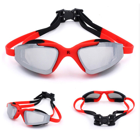 Gafas de natación profesionales para adultos y jóvenes, lentes de natación antiniebla impermeables, para piscina, equipo de buceo ► Foto 1/6