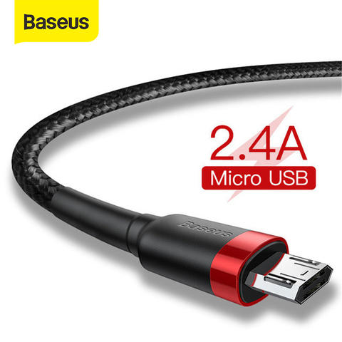 Baseus-Cable micro USB 2.4A, cable de carga rápida, cargador de datos, para teléfonos Samsung J7, Redmi Note 5 Pro ► Foto 1/6