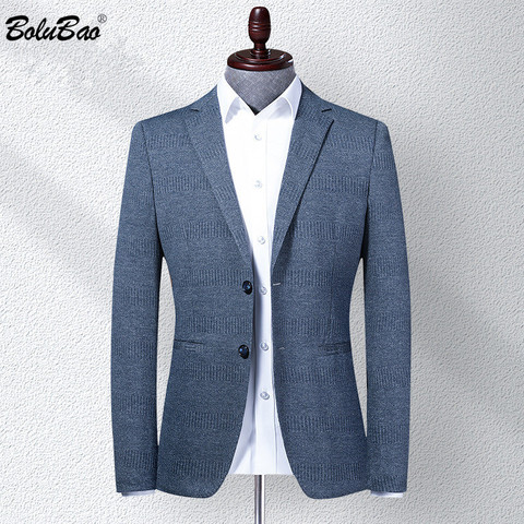 BOLUBAO-Chaqueta de estilo clásico Retro para hombre, traje con cuello en V, estilo coreano, de alta calidad ► Foto 1/6