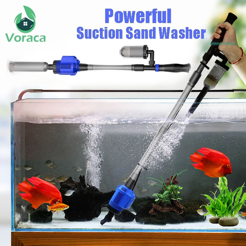 Sifón eléctrico potente de succión para acuario, limpiador de arena para tanque de peces operado por sifón, 220V, grava al vacío, cambiador de agua, filtro de sifón ► Foto 1/6