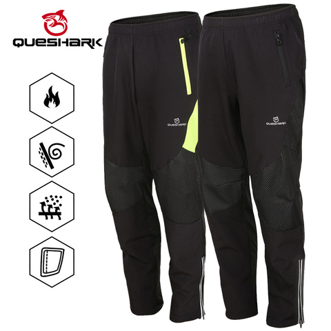 Quehshark-pantalones de ciclismo para hombre, calzas deportivas cálidas y sueltas para bicicleta de montaña, térmicas, para primavera y otoño ► Foto 1/6