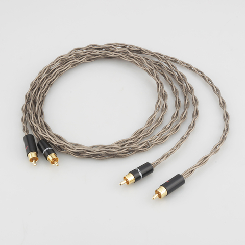 Línea de señal chapada en plata Odín de alta gama, Cable de conexión RCA a RCA, Cable de Audio análogo, Cable phono, HIFI ► Foto 1/6