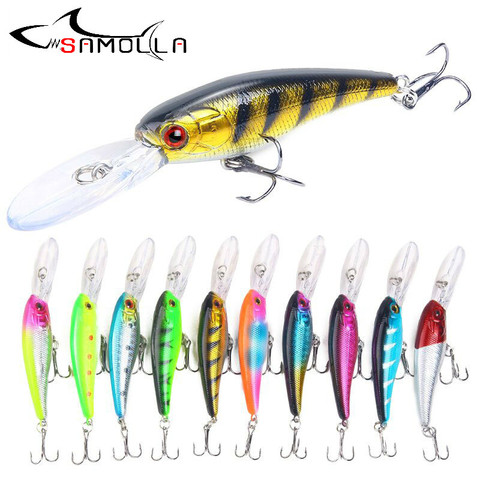 Minnow-Señuelos De Pesca con peso De 7,2g/9,5 cm, cebo De Mino, Crankbait, trucha, agua salada, articulados De Pesca, Isca, pescado Artificial falso ► Foto 1/5