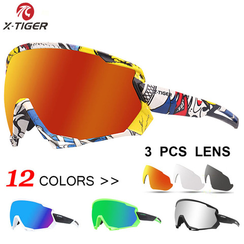 X-TIGER Pro Wind-gafas polarizadas para ciclismo, gafas para bicicleta de montaña y de carretera ► Foto 1/6