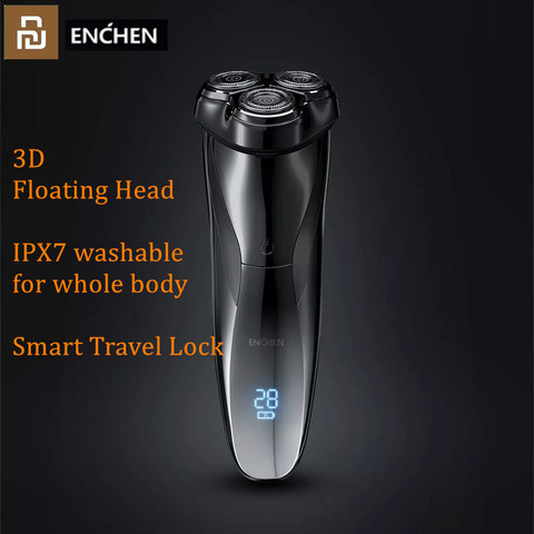 Xiaomi Enchen BlackStone 3 Pro maquinilla de afeitar eléctrica/cortador de cabeza lavable IPX7 impermeable LCD tipo C carga recargable ► Foto 1/6