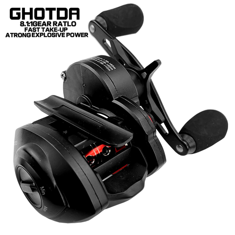 Carrete de pesca Baitcasting Max Drag 10KG Sistema De Freno magnético Baitcast carrete ► Foto 1/6