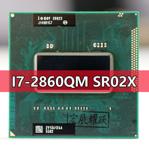 Intel Core i7-2860QM SR02X ordenador portátil procesador Socket G2 rPGA988B notebook cpu 100% funcionando correctamente i7 2860QM ► Foto 1/3