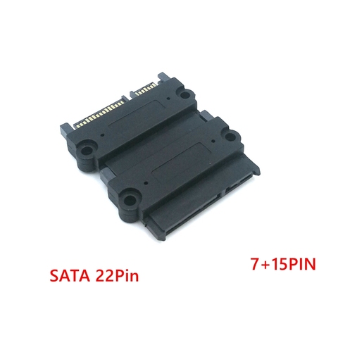 Adaptador SATA de macho a SATA macho, convertidor Sata de 22 pines con 7 pines + 15 pines hembra a macho, Cable SATA de datos de energía ► Foto 1/4