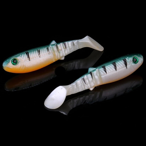 Caminar pescado 4 unids/lote caníbal cebos de 80mm y 5,7g artificiales Señuelos de Pesca blando Wobblers cebos blandos para pesca de Shad gusano cebo ► Foto 1/6