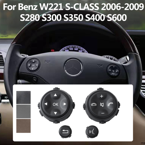 Coche, Multi-función de botón de teléfono de Control de las llaves para Benz W221 S-CLASS S280 S300 S350 S400 S600 2006-2009 ► Foto 1/6