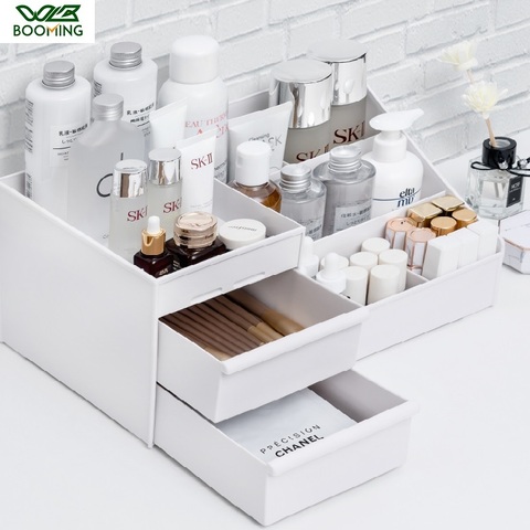 WBBOOMING cosmética caja de almacenamiento de cajón Desktopplastic tocador de maquillaje cuidado de la piel de Casa organizador recipiente para joyas ► Foto 1/6