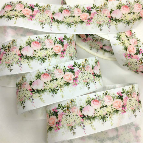 Cinta Floral satinada de 5Y 3,8 cm para manualidad para regalo hecho a mano, Cakebox de Pascua, artesanías para fiestas, decoración de bodas ► Foto 1/6