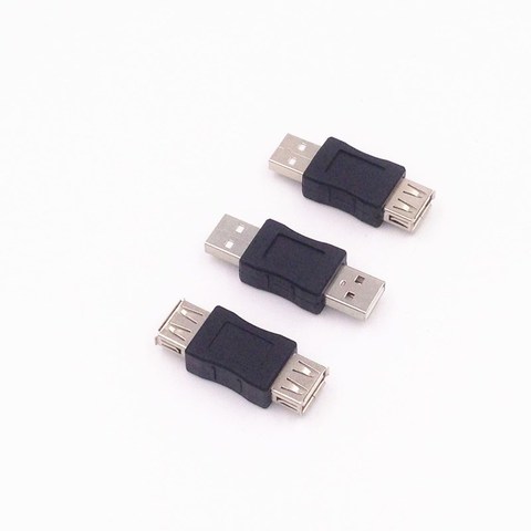 2 uds adaptador USB Conector recto macho a hembra/hembra a hembra/macho a macho para adaptador práctico Cables de ordenador ► Foto 1/4