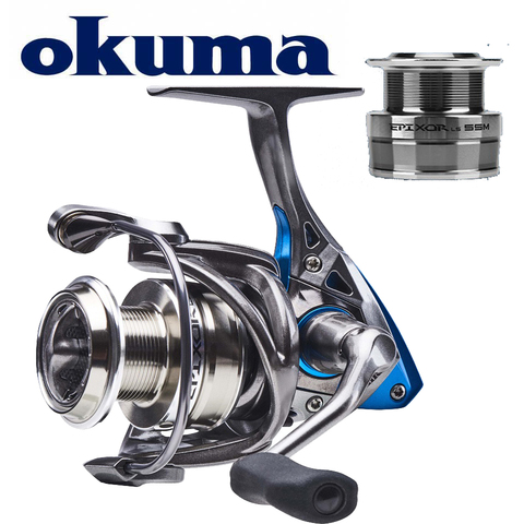 OKUMA EPIXOR PL-carrete de pesca giratorio 5BB + 1RB, carrete Extra profundo/superficial, 5-12KG de potencia, resistente a la corrosión, cuerpo de grafito/Rotor ► Foto 1/1