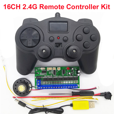 1 juego DIY coche Robot modelo excavadora sistema de control de Radio 2,4G 16CH control remoto 3,7 V transmisor 6V-12V tablero de recepción ► Foto 1/6