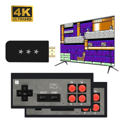 Miniconsola con 568 juegos clásicos de 8 bits, mando a distancia, USB Dual, inalámbrica, salida de vídeo de TV, ConsoleHDMI ► Foto 1/6