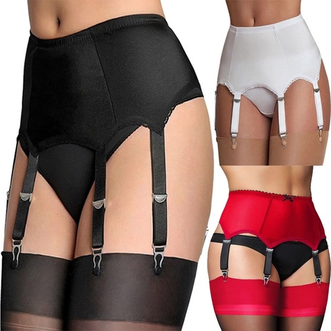 Medias hasta el muslo de encaje Sexy para mujer, liguero, conjunto de Tanga de talla grande S-2XL ► Foto 1/6