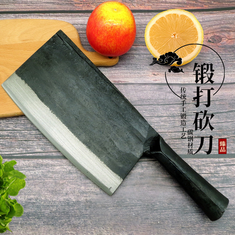 Shuji-cuchillo de cocina forjado hecho a mano, 1,8 CM, cuchilla de espesor, 750g, súper duradero ► Foto 1/6