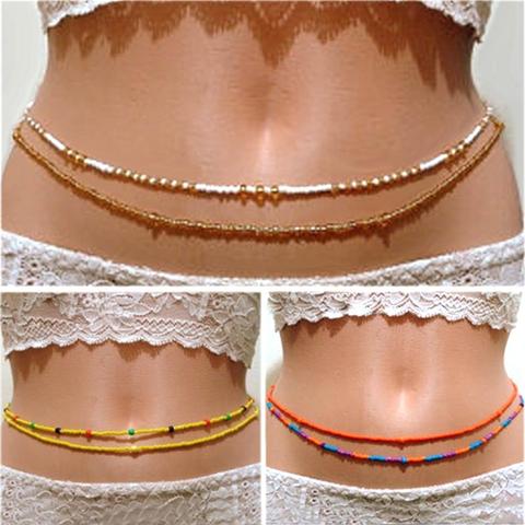 DoreenBeads-collar de cadena de vientre para mujer y niña, Accesorios de playa, joyería de cuerpo Multicolor, 80cm de largo, 1 pieza ► Foto 1/6