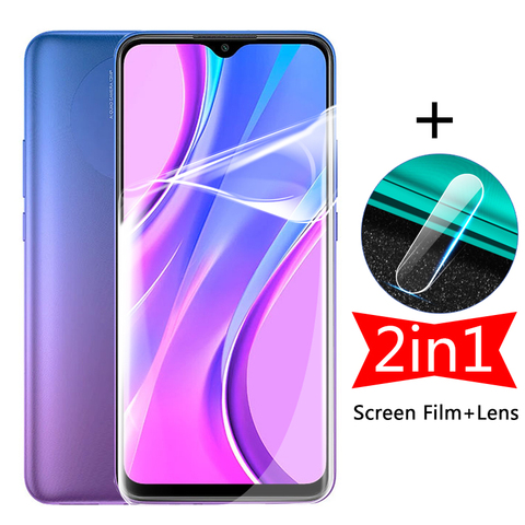 Película de hidrogel Xiaomi Redmi 9 9, excelente Protector de pantalla para Redmi 9A 9C NFC 9AT 9i, película protectora para lente de cámara ► Foto 1/6