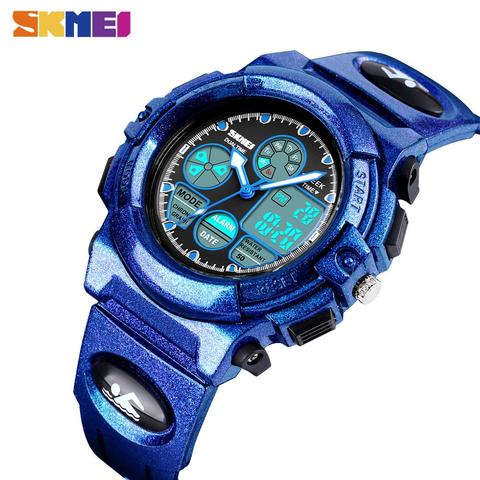 Azul del reloj SKMEI 5Bar impermeable cronógrafo luminosa niños Digital Reloj de pulsera para niños relojes deportivos niños niñas electrónica reloj de cuarzo ► Foto 1/6