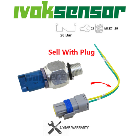 6G913N824AA interruptor de presión de aceite de dirección asistida, Sensor de presión para Ford Mondeo IV MK4 1,6 2,0 2,3 con conector de clavija coleta ► Foto 1/6