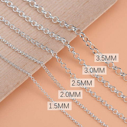 Tobillera de Plata de Ley 925 semiacabada, pulsera de cadena artesanal, cadena de perlas especial, accesorios de material con cuentas de mano ► Foto 1/5