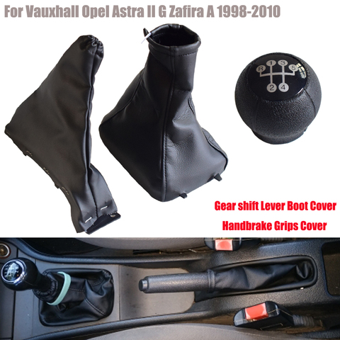 Estilo de coche Manual 5-perilla de cambio de velocidad palanca Bola de cabeza con cubierta A prueba de polvo para Opel Astra II G Zafira 1998-2010 ► Foto 1/6