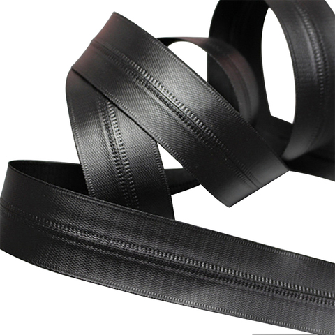 N. ° 3 cremalleras impermeables de PVC negro con deslizadores para tienda n. ° 5 ropa exterior cremallera impermeable con deslizadores para cremallera para bolsas ► Foto 1/6