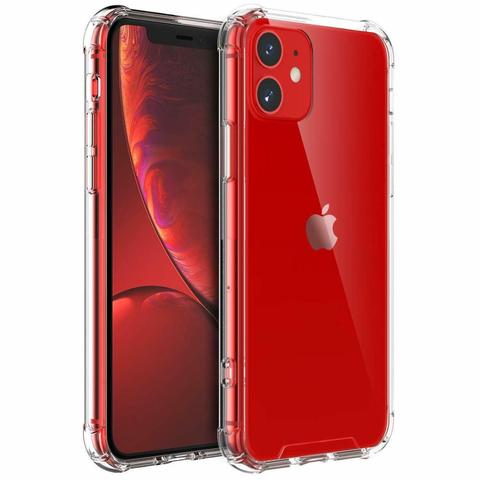 Funda híbrida de silicona fina a prueba de golpes para teléfono iPhone 11 Pro X XR XS Max 6 6s 7 8 Plus funda trasera de protección transparente ► Foto 1/6