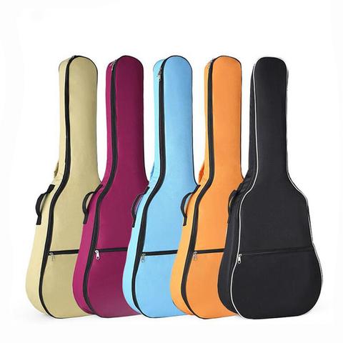 Bolsa para guitarra acústica de 41 pulgadas, funda suave con correas de hombro dobles, acolchada, impermeable, de algodón, 5mm ► Foto 1/6