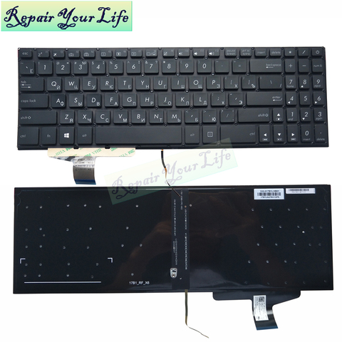 Teclado portátil para Asus VivoBook X580VD N580V X580 N580 ruso estándar RU teclado con retroiluminación 0KNB0-5600RU00 ASM17B1 ► Foto 1/5
