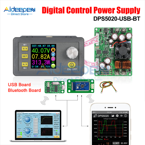 DPS5020-fuente de alimentación de comunicación, convertidor de corriente de voltaje constante de 50V, 20A, CC, reductor, voltímetro LCD a Color ► Foto 1/5